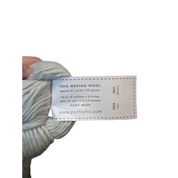 Purl Soho Super Soft Merino Wool Yarn 100% Gray 2080 100g/109 Yds - Picture 3 of 3